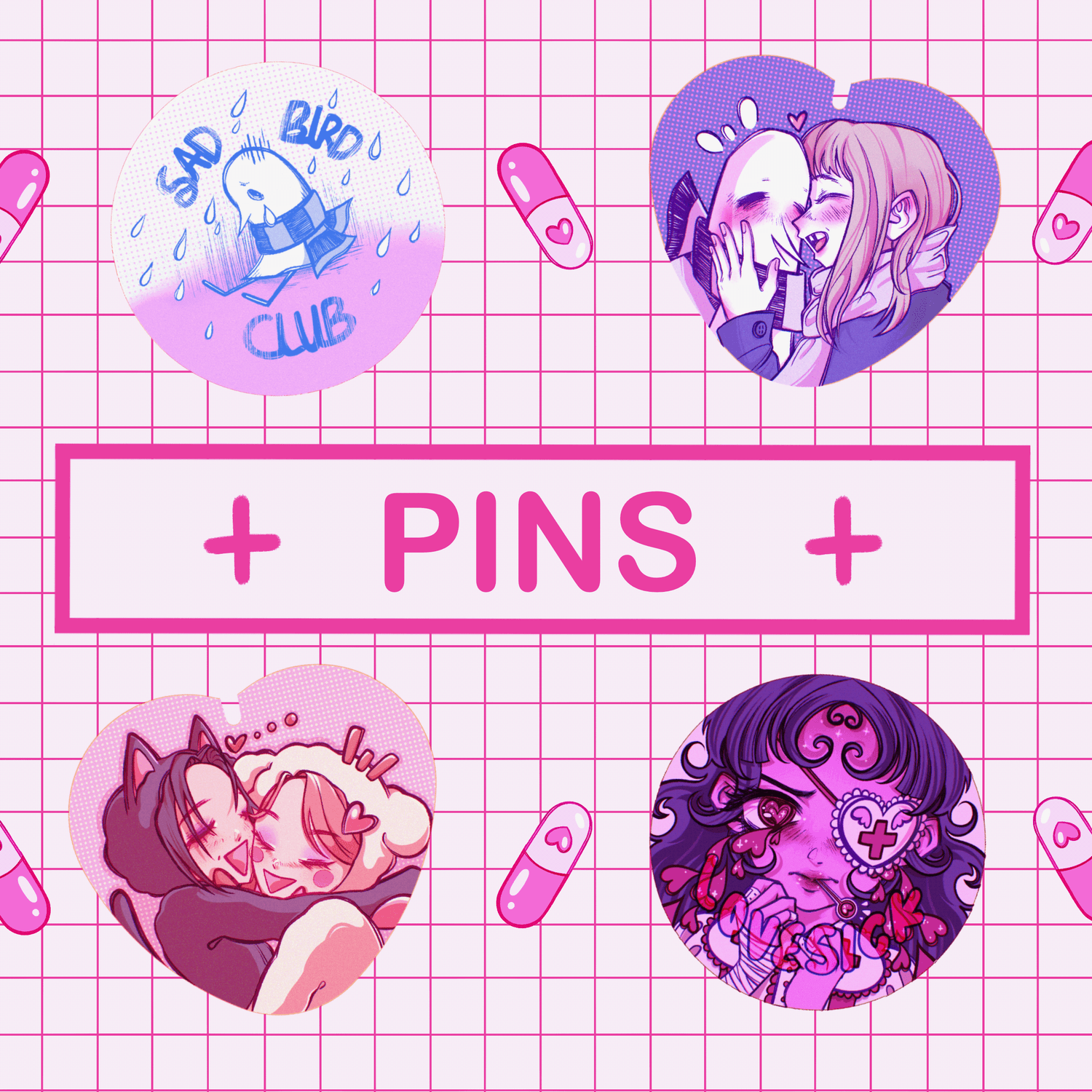 .˚ *꒰ঌ Buttons/Acrylic Pins ໒꒱ * ˚.