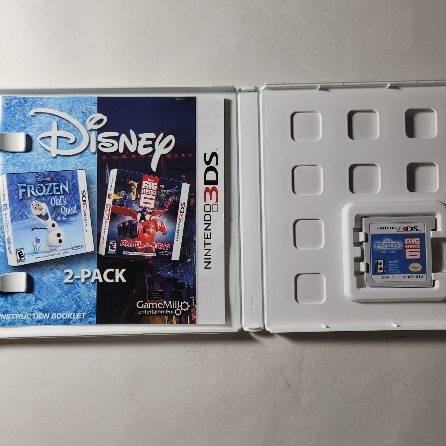 3DS 本体2 ソフト6 セット Frozen & Big Hero 6 Disney 2 Pack - CIB - Good - Nintendo 3DS