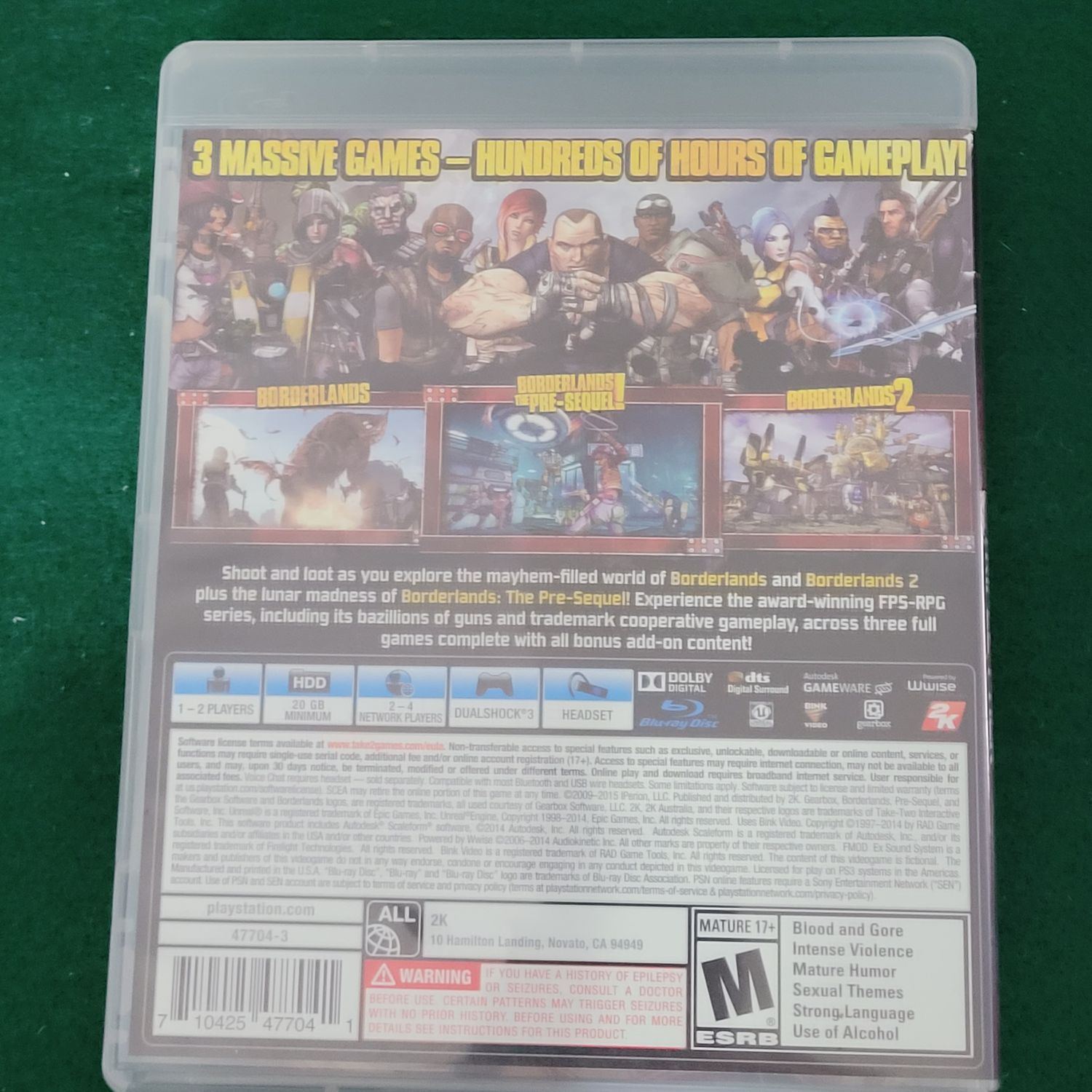 Borderlands Triple Pack - PS3 - Neuf Sous Blister