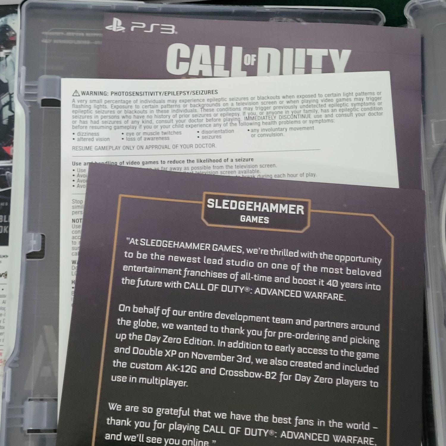 Call of Duty Advanced Warfare [Atlas Limited Edition] - CIB - Good -  Playstation 3, image size:1500x1500