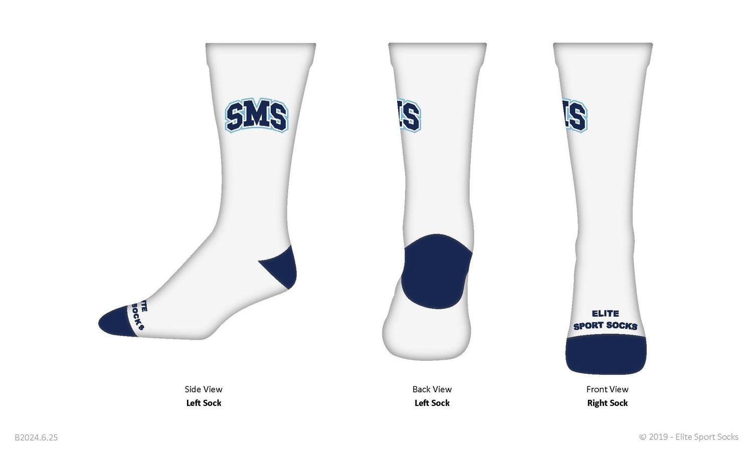 SS SMS Socks (Uniform approved)