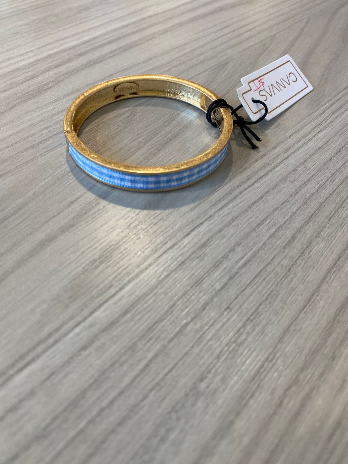 SS Gingham Bracelet - Carolina Blue