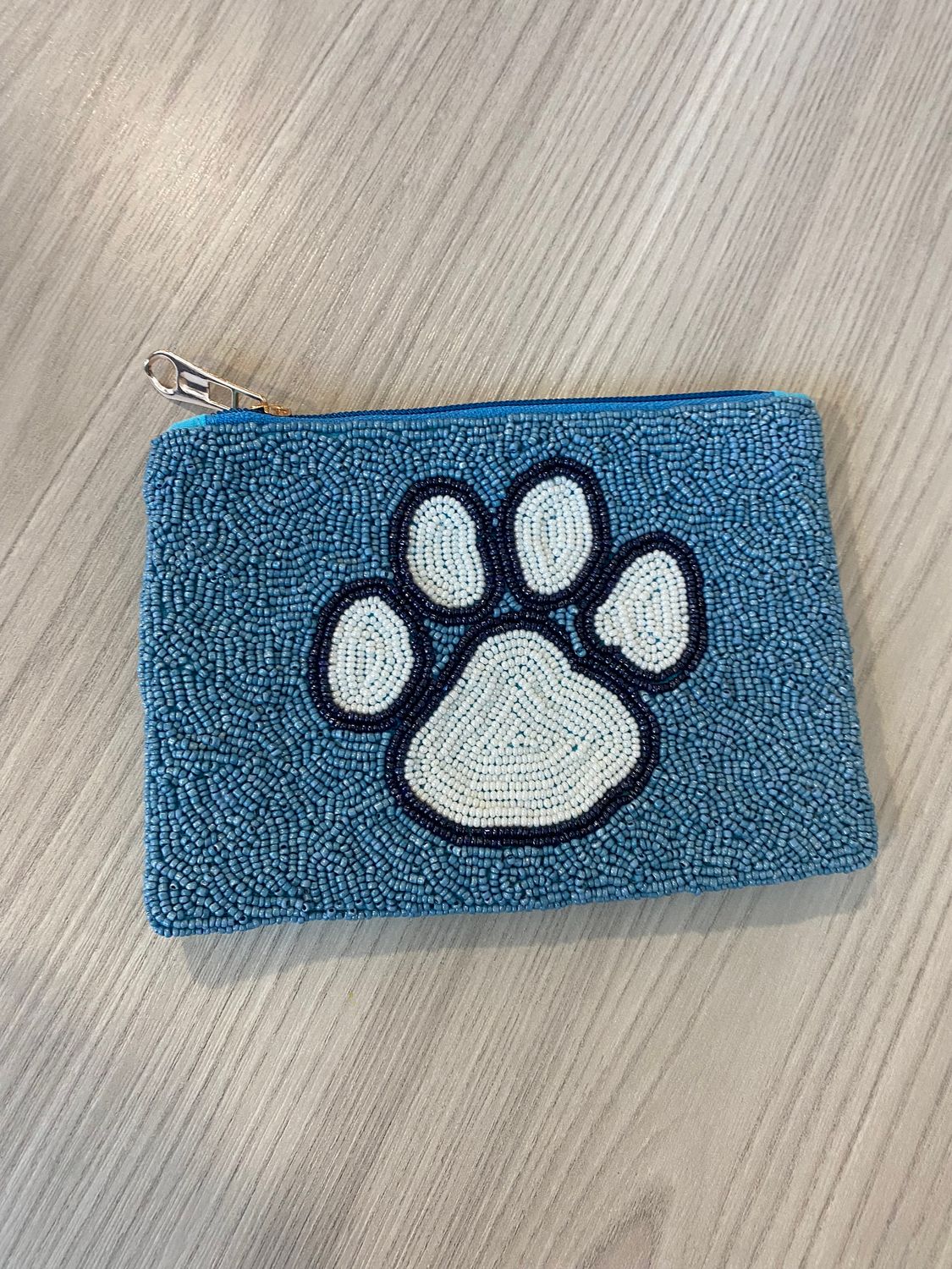 SS Beaded Coin Purse - Carolina Blue
