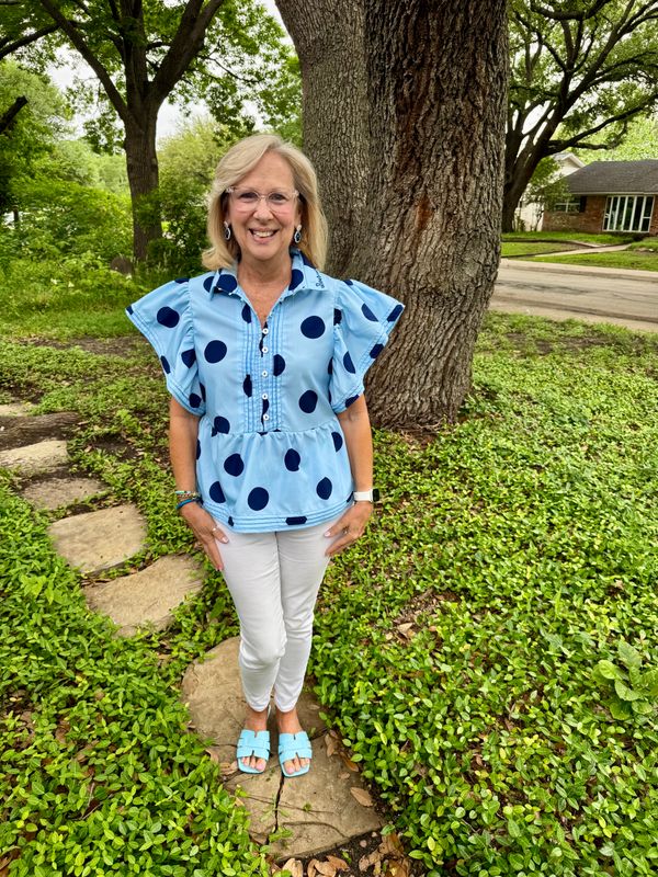 SS Women&#39;s Polka Dot Blouse
