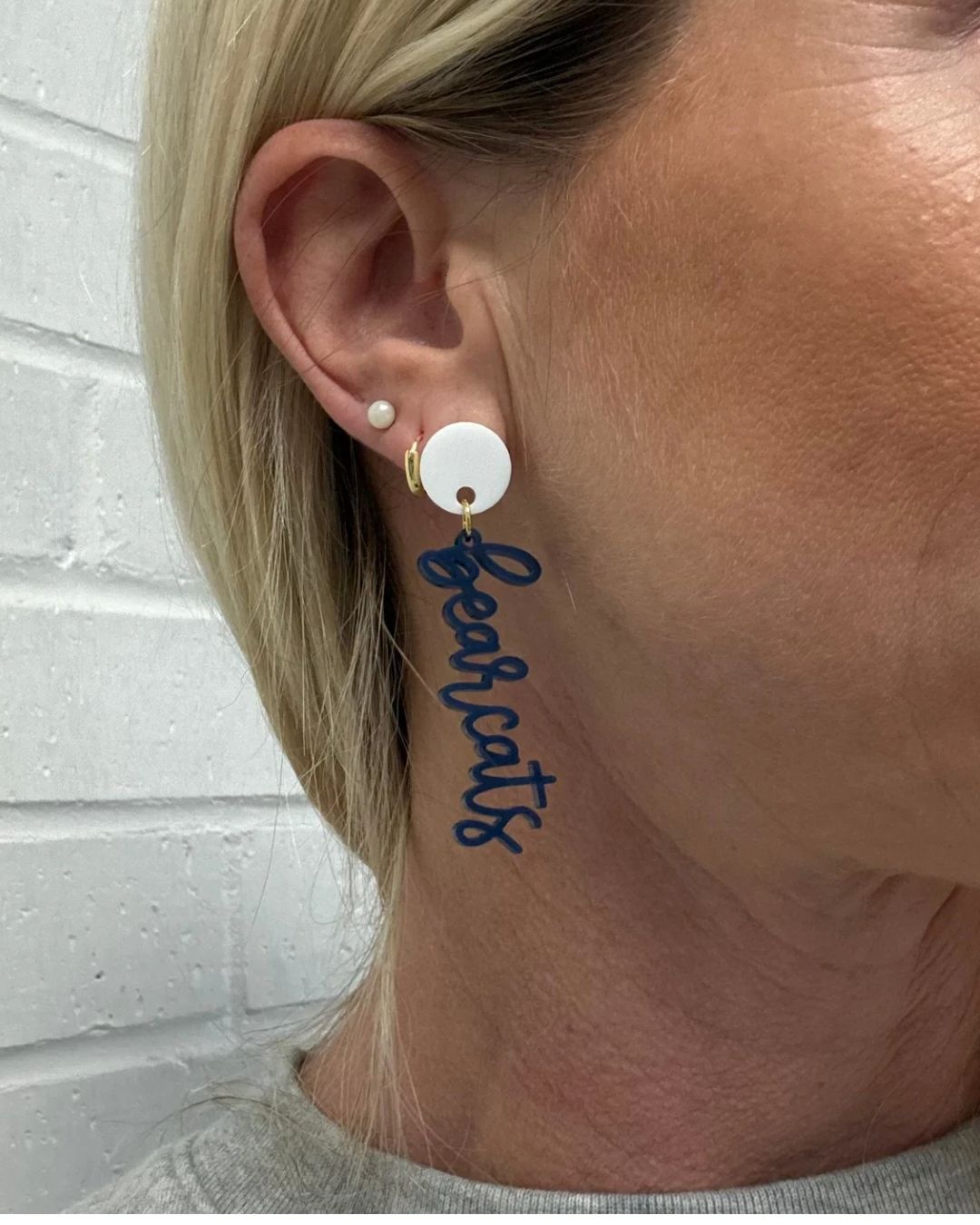 SS Bearcats Dangle Earrings