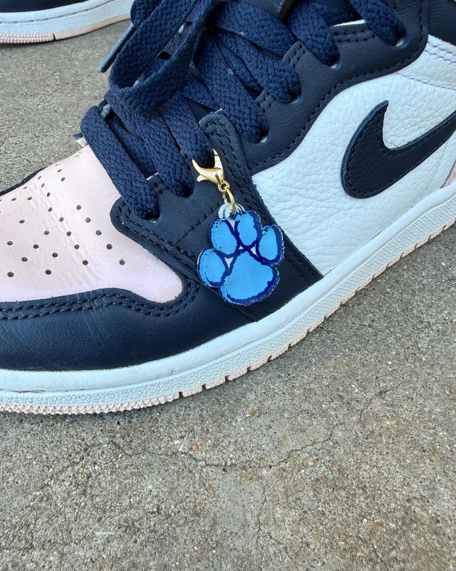 SS Bearcat Paw Shoe Charm - Carolina Blue