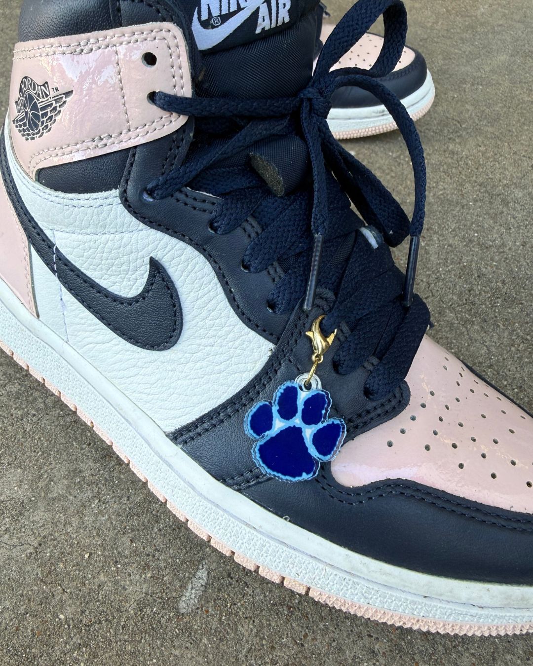 SS Bearcat Paw Shoe Charm - NAVY