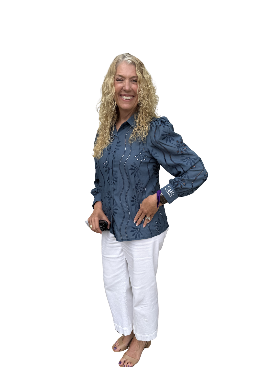 SS Women's Eyelet Blouse