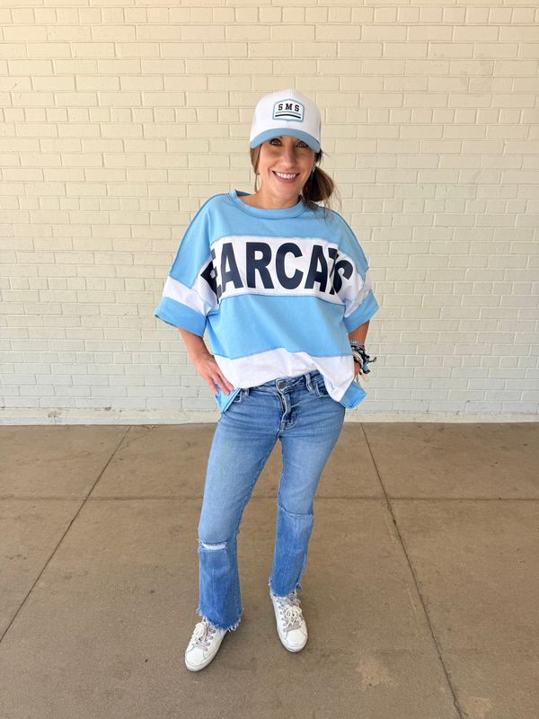 SS Striped Oversized Bearcats Shirt