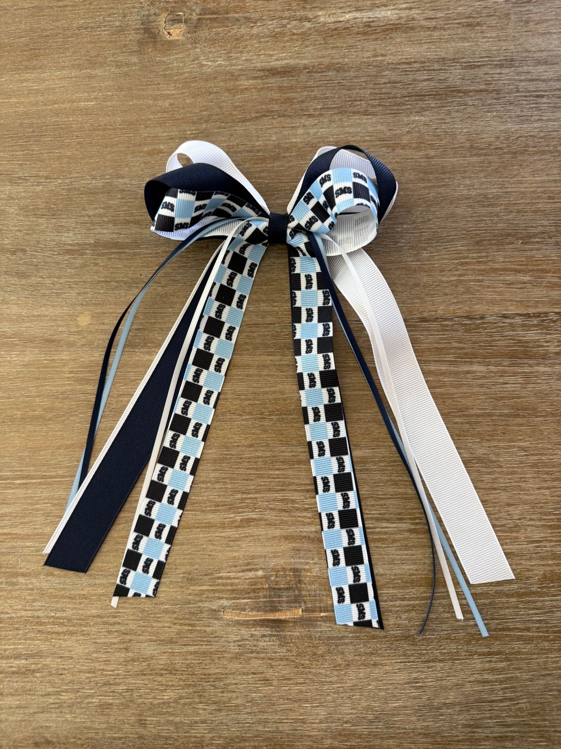 SS Checkered Bow w/ Streamers/Boot Bow