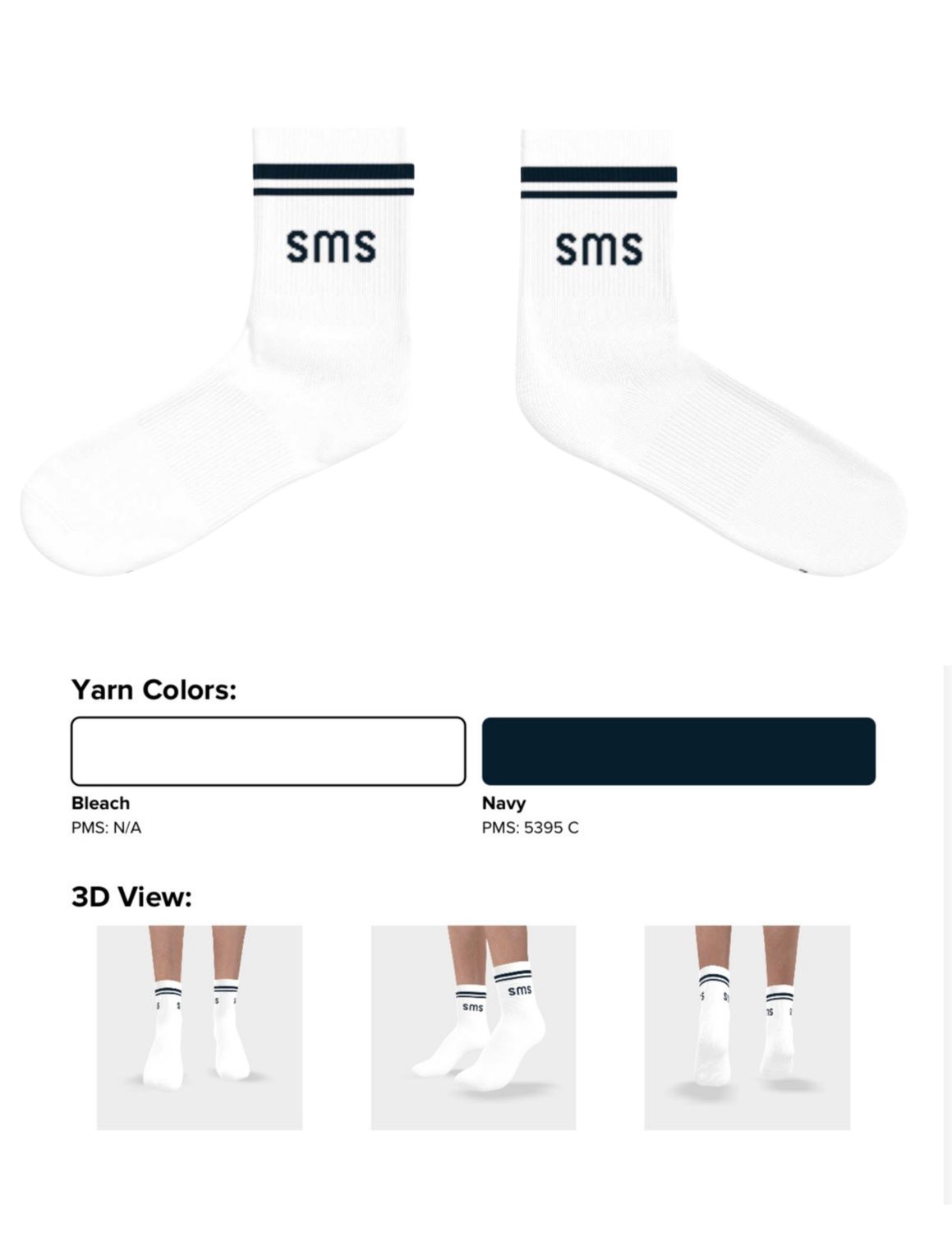 SS SMS (ALO dupe) Socks-UNIFORM APPROVED