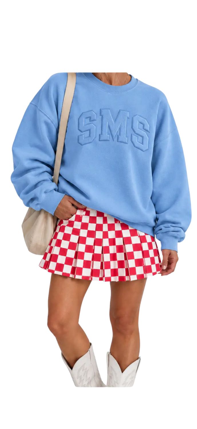 SS SMS Embossed Crewneck Sweatshirt