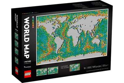 LEGO ART World Map Wall Décor Set for Adults 31203