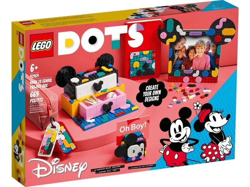 LEGO DOTS 41964 - Mickey Mouse en Minnie Mouse: Terug naar school