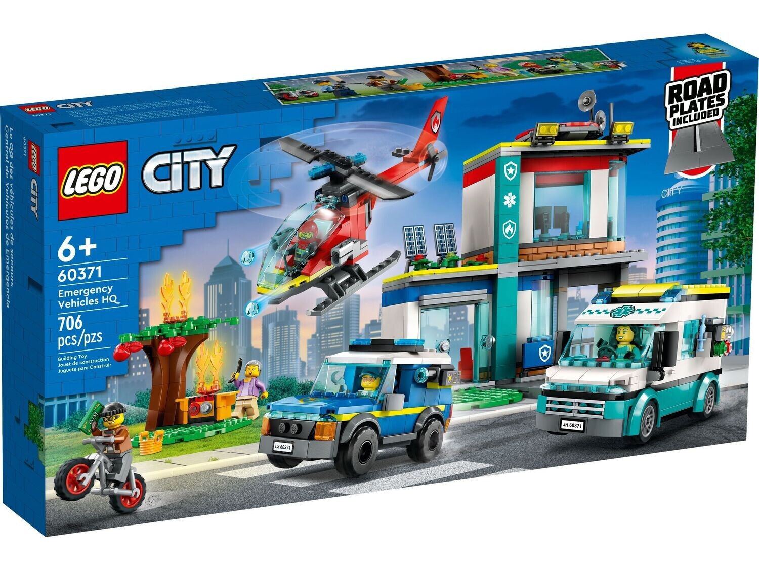 LEGO City 60371 - Hoofdkwartier van hulpdienstvoertuigen