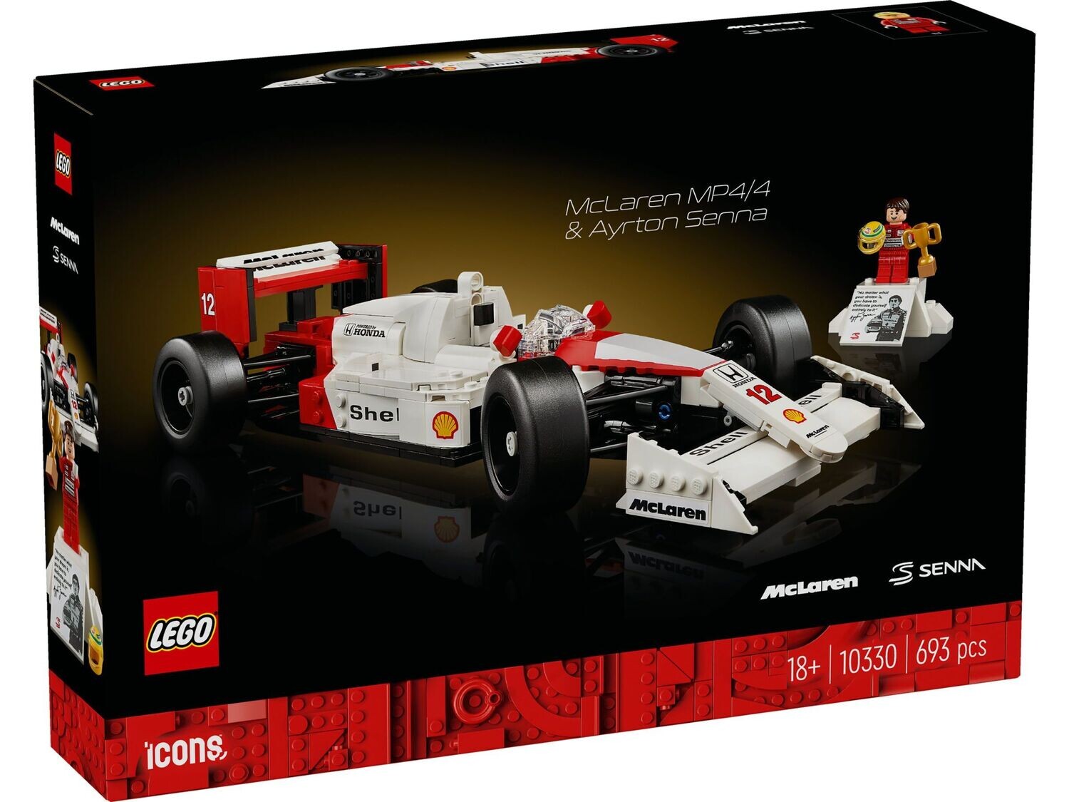 LEGO Icons 10330 - McLaren MP4/4 en Ayrton Senna