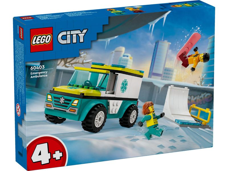 LEGO City 60403 - Emergency Ambulance and Snowboarder