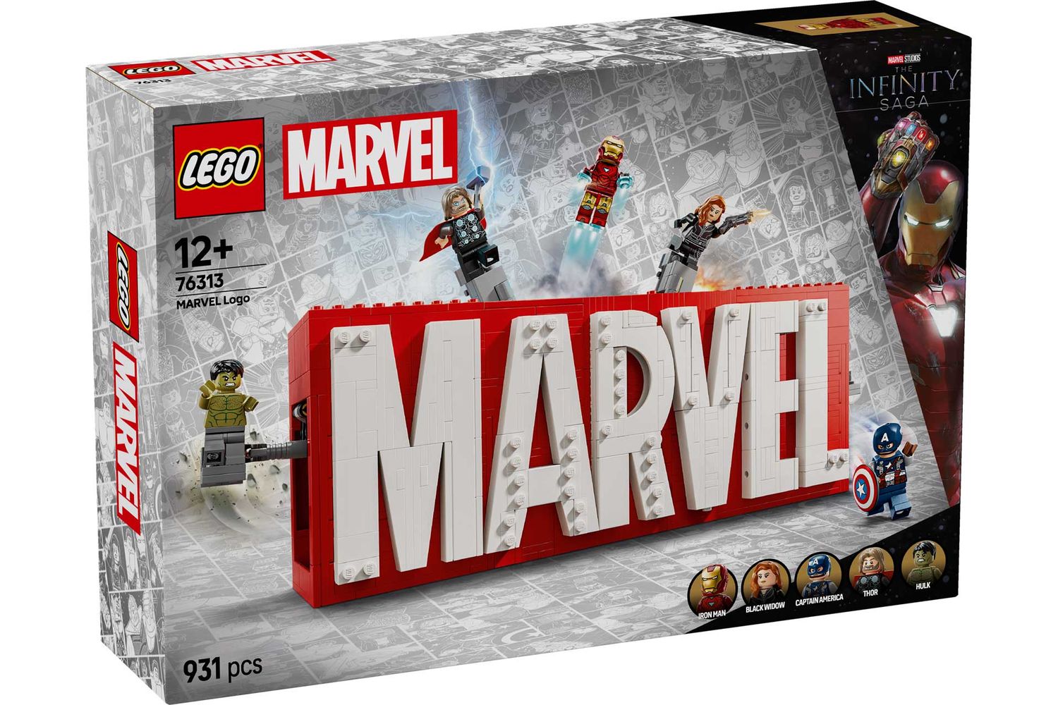 LEGO Marvel 76313 - MARVEL Logo &amp; Minifigures