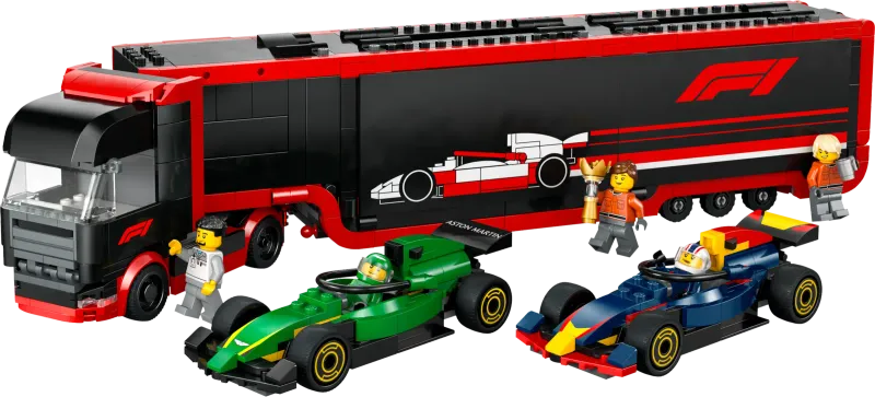 LEGO City 60445 - F1® Truck with RB20 &amp; AMR24 F1® Cars