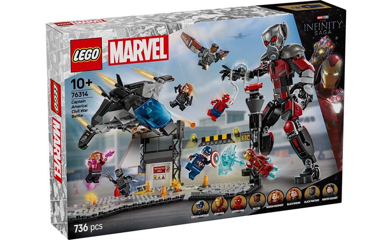 LEGO Marvel 76314 - Captain America: Civil War Action Battle