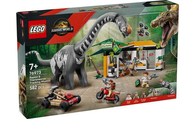 LEGO Jurassic World 76973 - Raptor &amp; Titanosaurus Tracking Mission