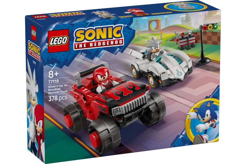 LEGO Sonic the Hedgehog 77118 - Silver's Car vs. Knuckles' Monster Truck