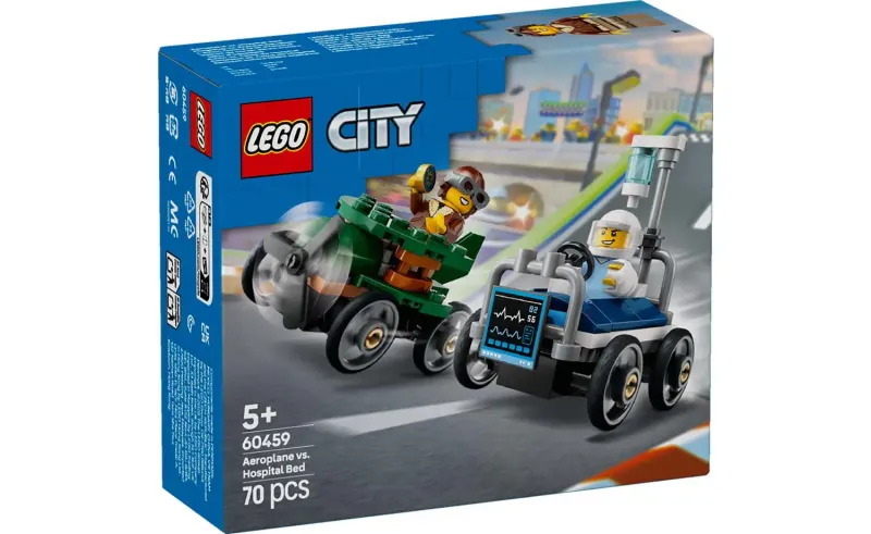 LEGO City 60459 - Airplane vs. Hospital Bed Race Car Pack