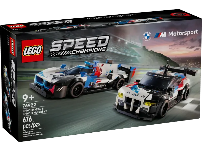 LEGO Speed Champions 76922 - BMW M4 GT3 and BMW M Hybrid V8 Race Cars