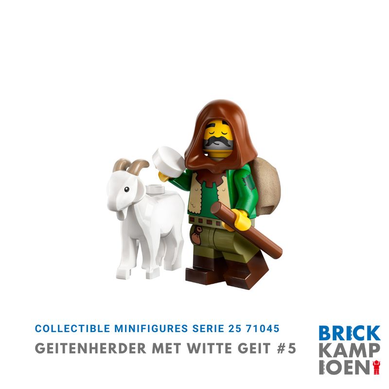 LEGO Minifigures 71045 - Serie 25  - Geitenherder met witte geit #5