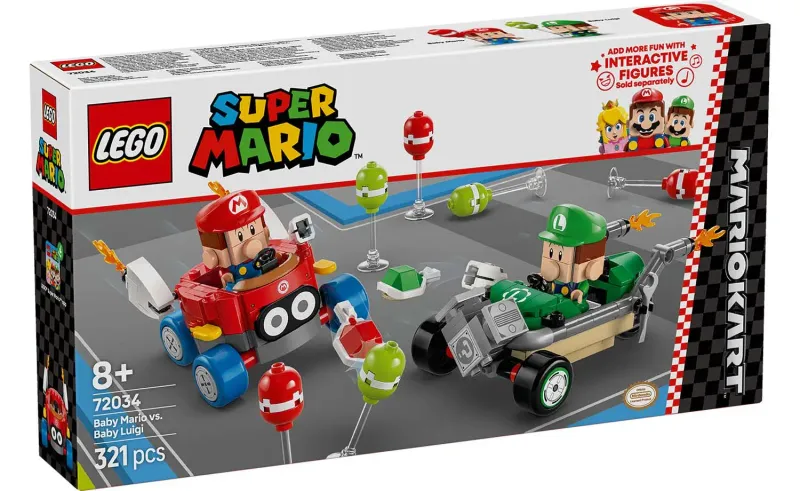 LEGO Super Mario 72034 - Mario Kart – Baby Mario vs. Baby Luigi