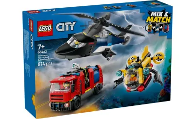 LEGO City 60462 - Helicopter, Fire Truck & Submarine Remix LEGO City 60462 - Helicopter, Fire Truck & Submarine Remix
