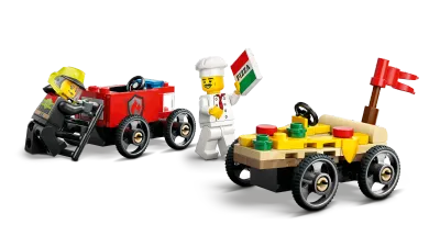 LEGO City 60458 - Pizza vs. Fire Truck Race Car Pack