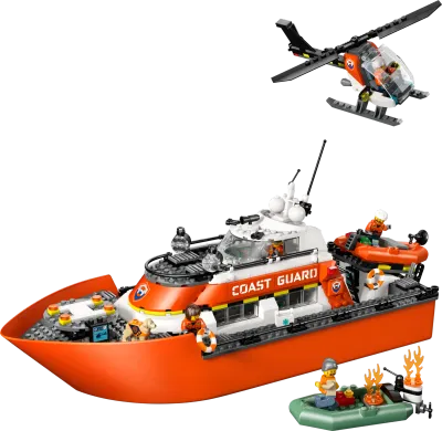 LEGO City 60504 - Coast Guard Rescue Boat & Helicopter
