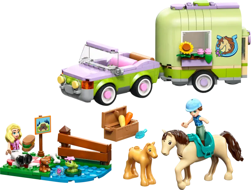 LEGO Friends 42695 - Horse and Baby Foal Trailer