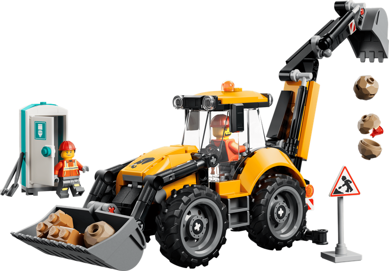 LEGO City 60480 - Yellow Backhoe Loader
