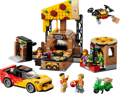 LEGO City 60496 - Pizza Delivery Experience with Vehicles