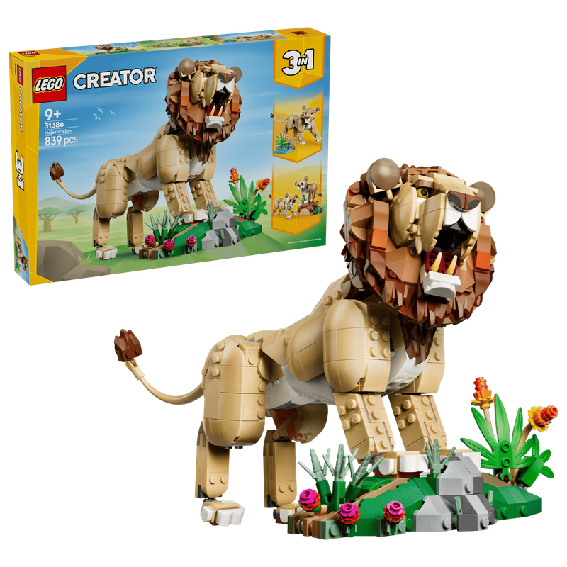 LEGO Creator 3-in-1 31386 - Wild Animals: Majestic Lion