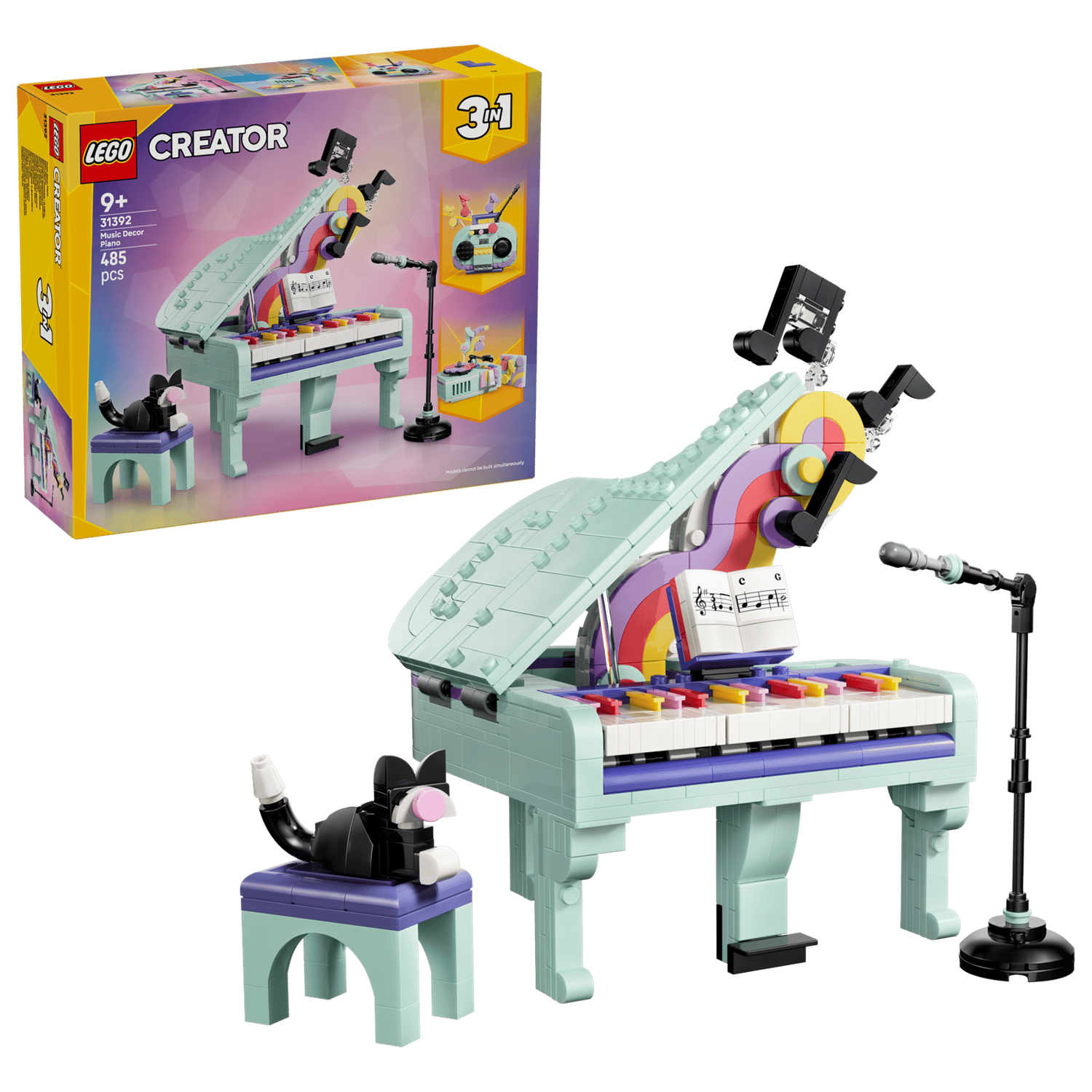 LEGO Creator 3-in-1 31392 - Music Decor Piano with Cat