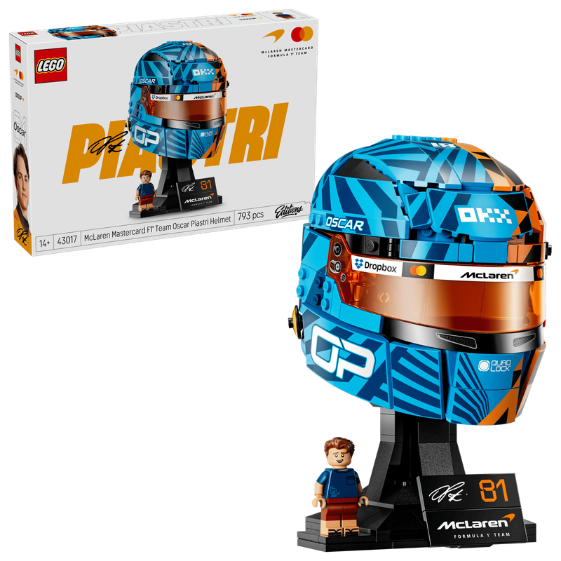LEGO Editions 43017 - McLaren Mastercard F1® Team Oscar Piastri Helmet LEGO Editions 43017 - McLaren Mastercard F1® Team Oscar Piastri Helmet