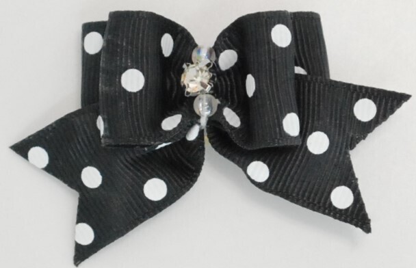 Grooming Bows with Polka Dots