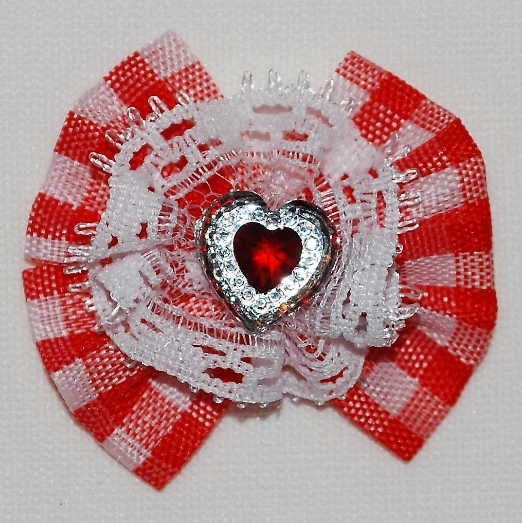 Heart Checker Dog Bows