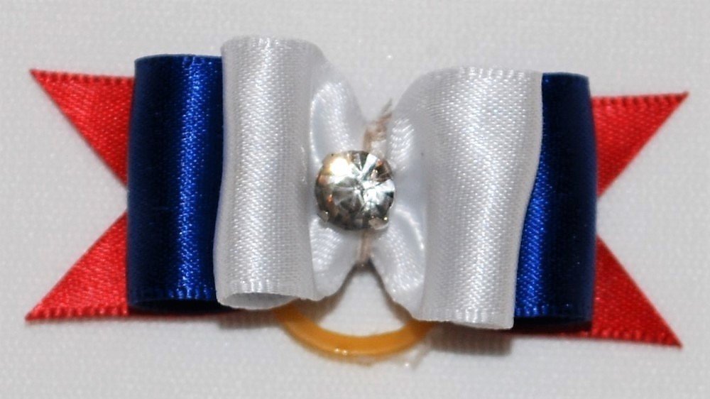 Red, White and Blue Dog Bows