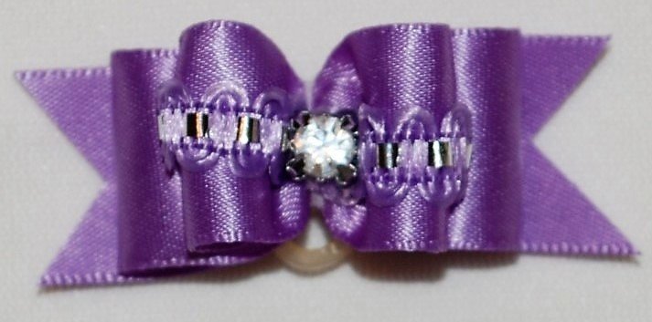 Silk Dog Bow w/thin lace