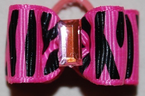 Tiger Stripes Dog Bow