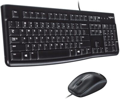 Logitech MK120 Wired Keyboard and Mouse.