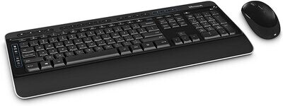 Microsoft Wireless Desktop 3050 with AES - Black. Wireless Keyboard and Mouse Combo. Built-in Palm Rest. Customizable Windows Shortcut Keys