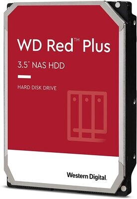 Western Digital 4TB WD Red Plus NAS Internal Hard Drive HDD - 5400 RPM, SATA 6 Gb/s, CMR, 128 MB Cache, 3.5"