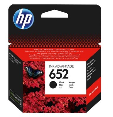 HP 652 Black Original Ink Advantage Cartridge (BLACK)