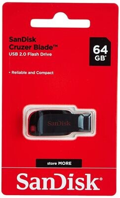 SanDisk 64GB Cruzer Blade Flash Drive 2.0.