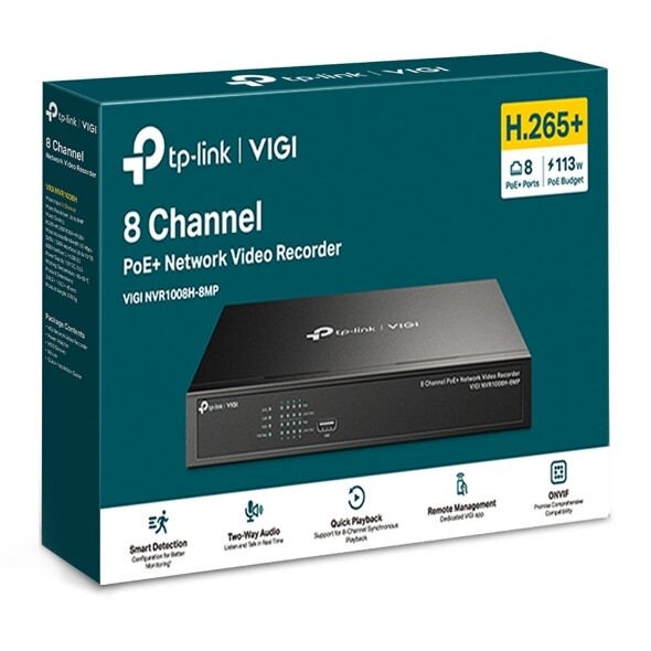 VIGI 8 Channel PoE+ Network Video Recorder